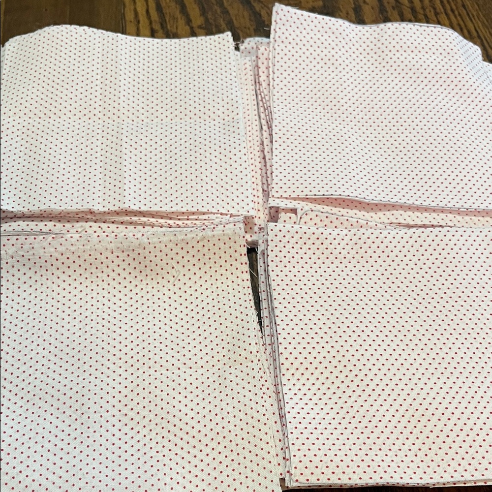 Red Polka Dot Fabric Squares 160 5” squares